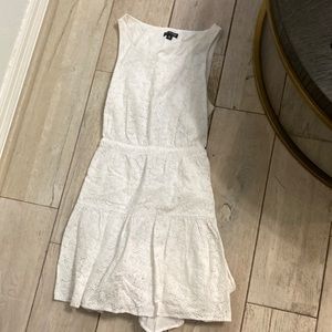 Adorable white eyelet dress with cutout back